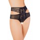 Эротические трусики Erolanta Lingerie Collection с высокой посадкой, с ажурными вырезами, черные Эротические трусики Erolanta Lingerie Collection с высокой посадкой, с ажурными вырезами, черные