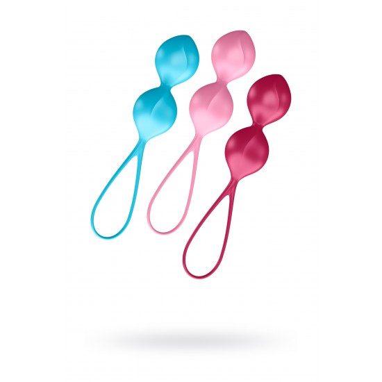 Набор вагинальных шариков Satisfyer Balls C03 Double, Силикон, Ассорти, Ø 3 см Набор вагинальных шариков Satisfyer Balls C03 Double, Силикон, Ассорти, Ø 3 см