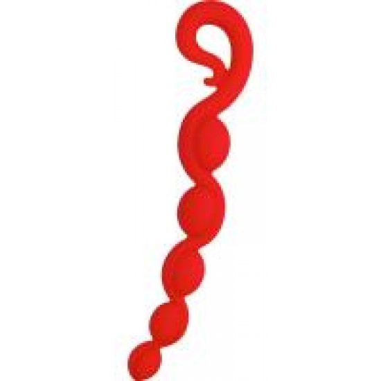Анальная цепочка BENDYBEADS красная Анальная цепочка BENDYBEADS красная