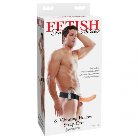 Полый страпон с вибрацией телесный Fetish Fantasy Series 8 Vibrating Hollow Strap-On Полый страпон с вибрацией телесный Fetish Fantasy Series 8 Vibrating Hollow Strap-On