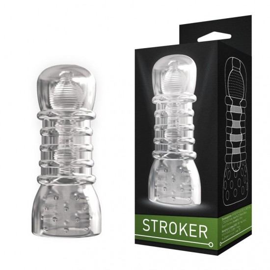 Маструбатор двухсторонний STROKER прозрачный №2 Маструбатор двухсторонний STROKER прозрачный №2