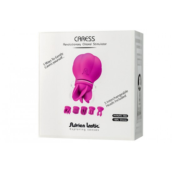 Caress Стимулятор клитора и интимных зон тела с 5ю заменяемыми насадками Caress Стимулятор клитора и интимных зон тела с 5ю заменяемыми насадками
