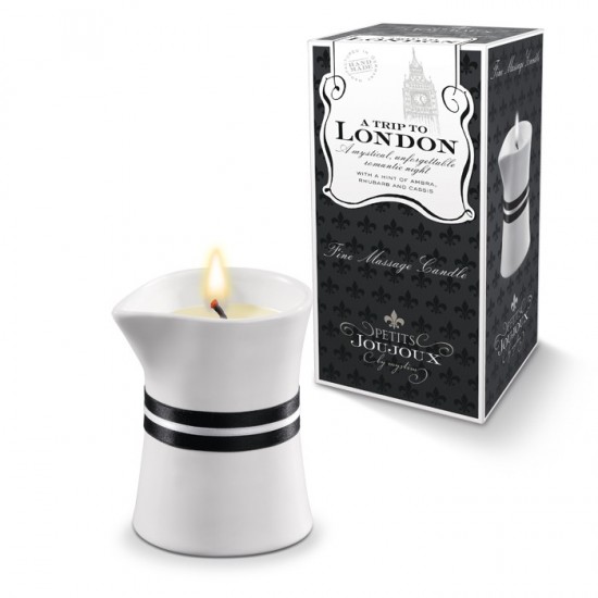 Petits Joujoux London Аромат–Ревень, амбра, черная смор, массажное масло в виде свечи.120гр. Petits Joujoux London Аромат–Ревень, амбра, черная смор, массажное масло в виде свечи.120гр.