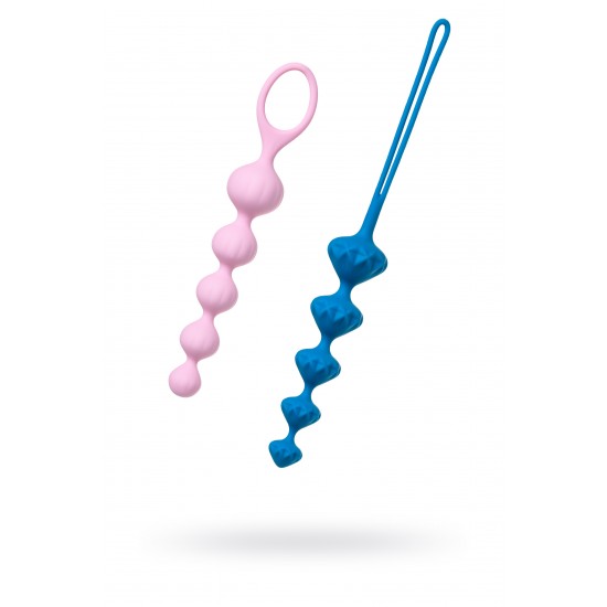 Набор анальных цепочек Satisfyer Beads, силикон, ассорти Набор анальных цепочек Satisfyer Beads, силикон, ассорти