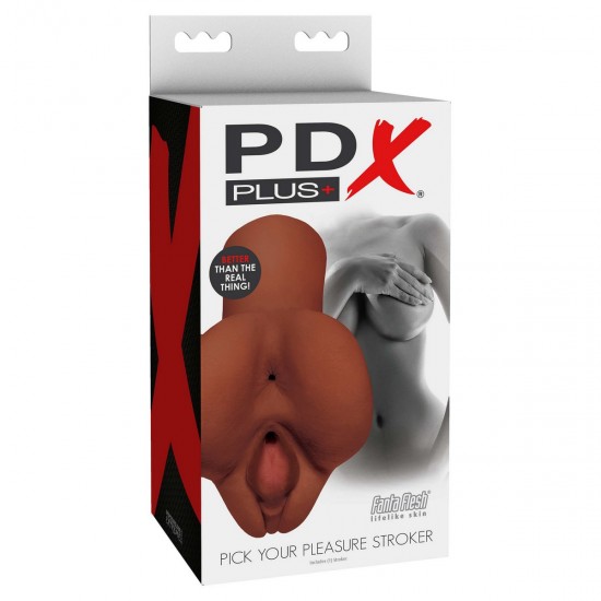 Мастурбатор вагина и анус PDX Plus Pick Your Pleasure Stroker Brown Мастурбатор вагина и анус PDX Plus Pick Your Pleasure Stroker Brown