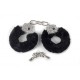 Чёрные наручники с кристаллами BONDAGE