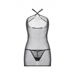 Комбинация и стринги Candy Girl Star с люрексом, черные, XL Комбинация и стринги Candy Girl Star с люрексом, черные, XL