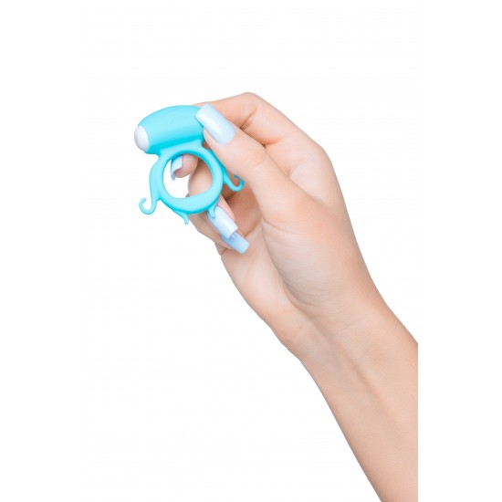Виброкольцо на пенис A-Toys by TOYFA Sair, силикон, голубое, Ø 2,6 см