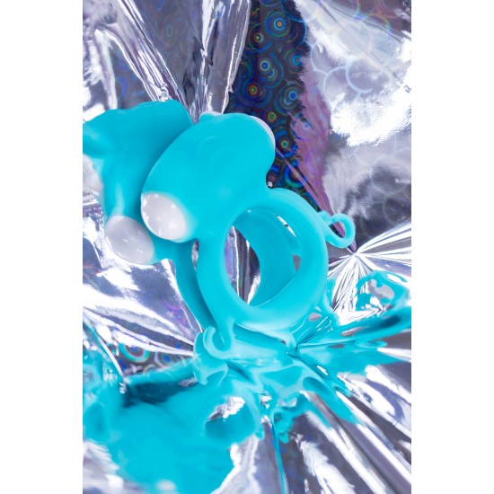Виброкольцо на пенис A-Toys by TOYFA Sair, силикон, голубое, Ø 2,6 см