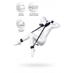 Стропа фиксирующая Anonymo #0701 с подушкой, велюр, черная, 127 см Стропа фиксирующая Anonymo #0701 с подушкой, велюр, черная, 127 см