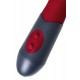 Вибратор с клиторальным стимулятором, силикон, бордовый, 19,5 см