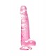 Реалистичный фаллоимитатор, TPE, розовый, 19 см