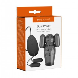Черная вибронасадка для мастурбации Dual Power Masturbation Sleeve Черная вибронасадка для мастурбации Dual Power Masturbation Sleeve