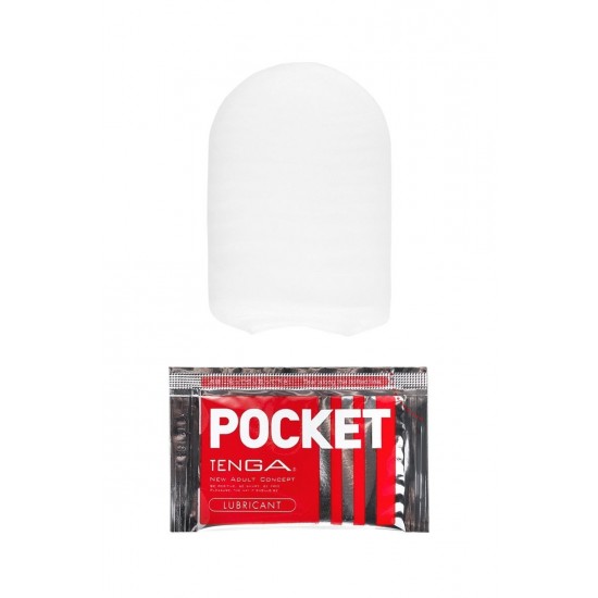 Нереалистичный мастурбатор TENGA Pocket  Wave Line, белый, 7,5 см