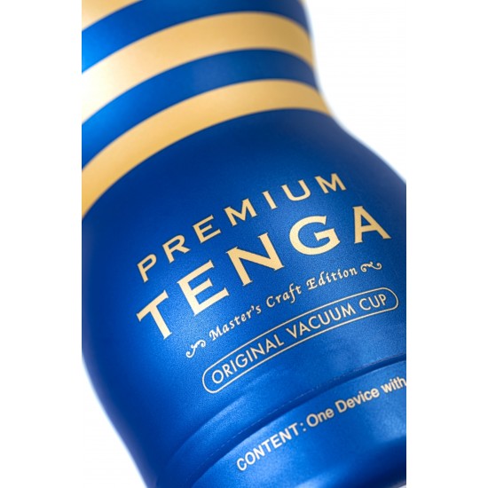 Нереалистичный мастурбатор TENGA  PREMIUM Original Vacuum CUP , TPE, белый, 15,5 см