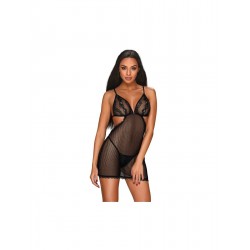 Сетчатая сорочка с трусиками-стринги черного цвета Millagro (Obsessive) 10474836 Сетчатая сорочка с трусиками-стринги черного цвета Millagro (Obsessive) 10474836