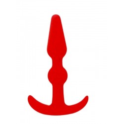 Красная анальная втулка T-SHAPE SILICONE BUTT PLUG RED - 9,9 см. Красная анальная втулка T-SHAPE SILICONE BUTT PLUG RED - 9,9 см.
