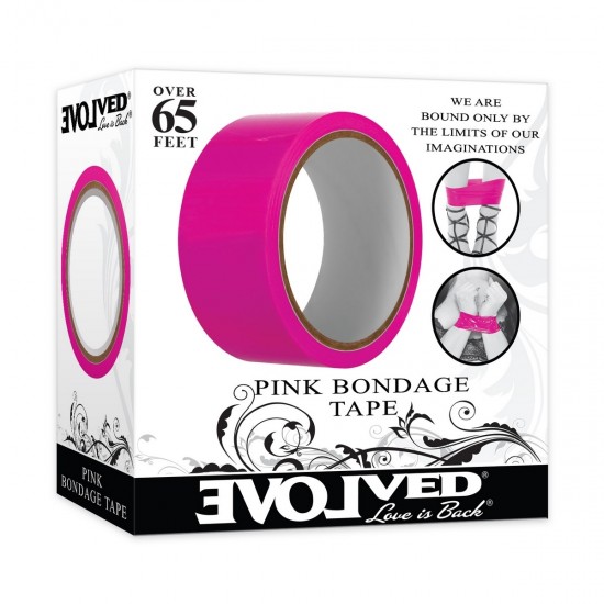 BONDAGE TAPE - BLACK Самоклеющаяся лента для связывания, розовая