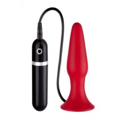 Красная силиконовая пробка с вибрацией - 12,5 см. Красная силиконовая пробка с вибрацией - 12,5 см.