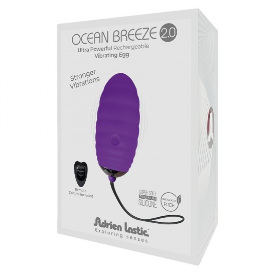 Ocean Breeze 2.0 + LRS виброяйцо с пультом ДУ фиолетовый