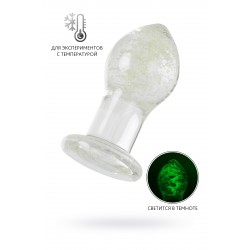 Анальная втулка Sexus Glass светящаяся в темноте, стекло, прозрачная, 9 см Анальная втулка Sexus Glass светящаяся в темноте, стекло, прозрачная, 9 см