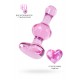 Анальная втулка Sexus Glass, стекло, розовая, 9,8 см