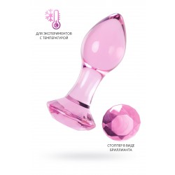 Анальная втулка Sexus Glass, стекло, розовая, 8,5 см Анальная втулка Sexus Glass, стекло, розовая, 8,5 см