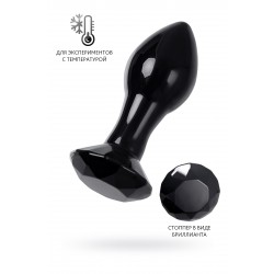 Анальная втулка Sexus Glass, стекло, черная, 8,5 см Анальная втулка Sexus Glass, стекло, черная, 8,5 см