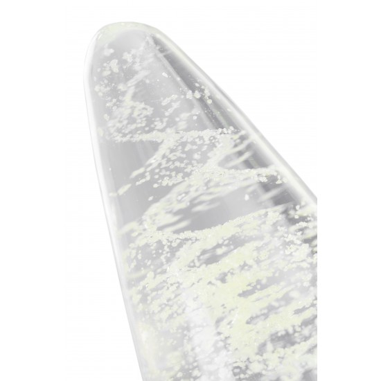 Анальная втулка Sexus Glass светящаяся в темноте, стекло, прозрачная, 9,8 см