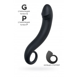 Анальный стимулятор TOYFA POPO Pleasure, водонепроницаемый, силикон, черный, 18 см, Ø 3,5 см