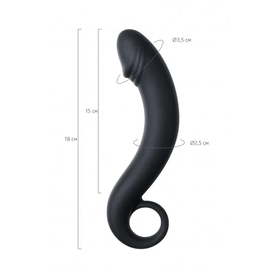 Анальный стимулятор TOYFA POPO Pleasure, водонепроницаемый, силикон, черный, 18 см, Ø 3,5 см 731428 Анальный стимулятор TOYFA POPO Pleasure, водонепроницаемый, силикон, черный, 18 см, Ø 3,5 см 731428