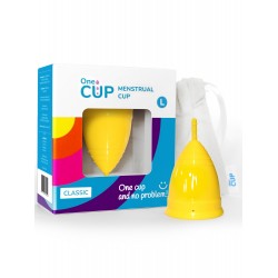 Желтая менструальная чаша OneCUP Classic - размер L Желтая менструальная чаша OneCUP Classic - размер L