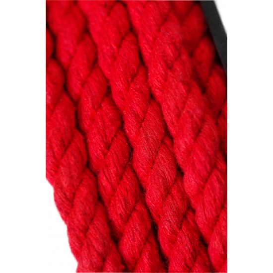 Веревка для шибари Pecado BDSM, на катушке, хлопок, красная, 5 м.