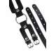 Оковы Pecado BDSM, из двух ремешков, натуральная кожа, чёрные 02206 Оковы Pecado BDSM, из двух ремешков, натуральная кожа, чёрные 02206