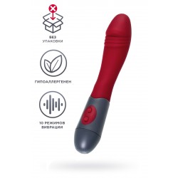 Нереалистичный вибратор, силикон, бордовый, 19,8 см Нереалистичный вибратор, силикон, бордовый, 19,8 см