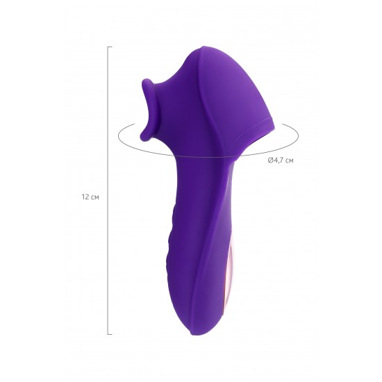 Клиторальный стимулятор - насадка, силикон, фиолетовый