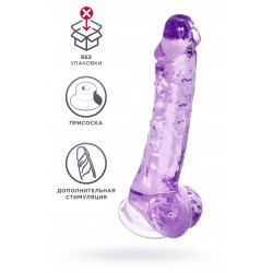 Реалистичный фаллоимитатор, TPE, фиолетовый, 21 см Реалистичный фаллоимитатор, TPE, фиолетовый, 21 см