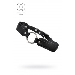 Чокер-ошейник Pecado BDSM, со скруглёнными углами, натуральная кожа, чёрный Чокер-ошейник Pecado BDSM, со скруглёнными углами, натуральная кожа, чёрный