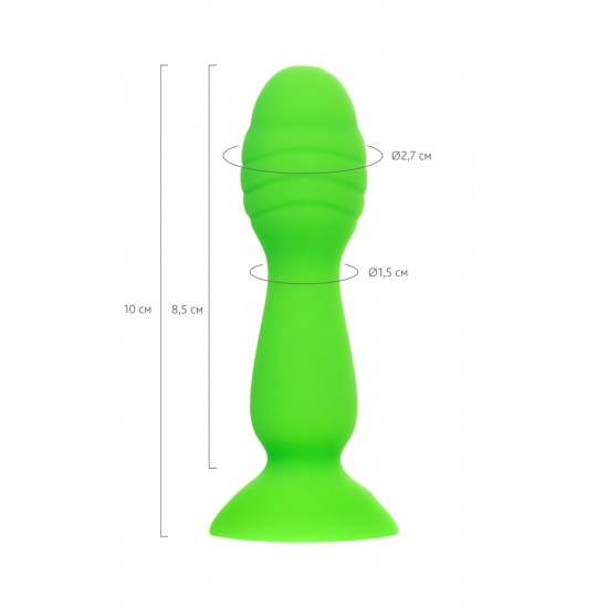 Анальная втулка A-Toys by TOYFA Terg, силикон, зеленый, 10 см