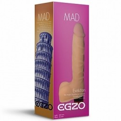 Телесный реалистичный мультискоростной вибратор Mad Tower - 22,5 см. Телесный реалистичный мультискоростной вибратор Mad Tower - 22,5 см.