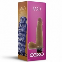 Телесный реалистичный мультискоростной вибратор Mad Tower - 18,5 см. Телесный реалистичный мультискоростной вибратор Mad Tower - 18,5 см.