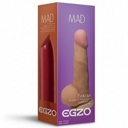 Телесный фаллоимитатор Mad Lipstick с мошонкой и подошвой-присоской - 17 см. Телесный фаллоимитатор Mad Lipstick с мошонкой и подошвой-присоской - 17 см.