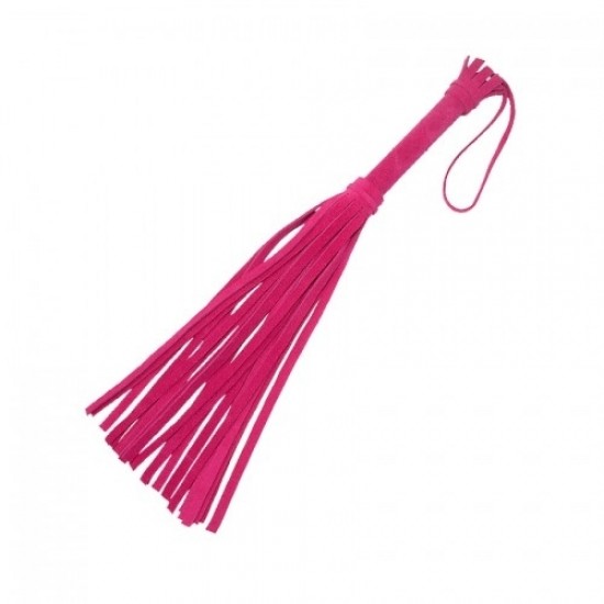 Розовая мини-плеть Королевский велюр - 40 см.