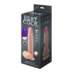 Телесный вибромассажёр-реалистик BEST COCK 7 - 20 см. Телесный вибромассажёр-реалистик BEST COCK 7 - 20 см.