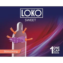 Стимулирующая насадка на пенис LOKO SWEET с возбуждающим эффектом Стимулирующая насадка на пенис LOKO SWEET с возбуждающим эффектом