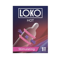 Стимулирующая насадка на пенис LOKO HOT с возбуждающим эффектом Стимулирующая насадка на пенис LOKO HOT с возбуждающим эффектом