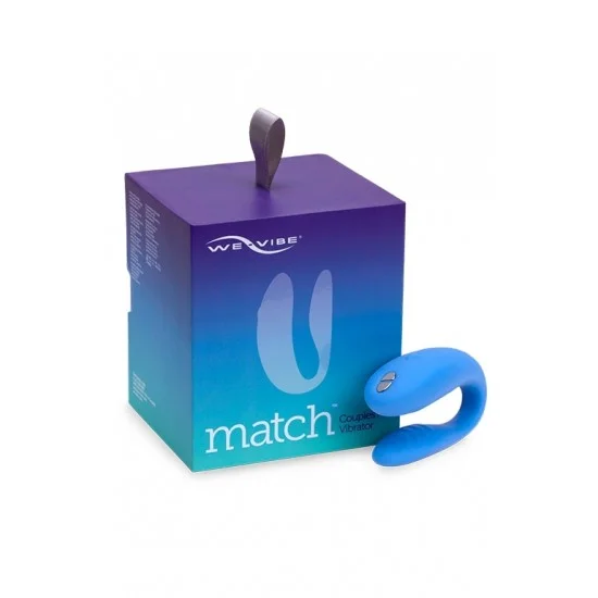 Голубой вибромассажер для пар We-Vibe Match W-V-Match