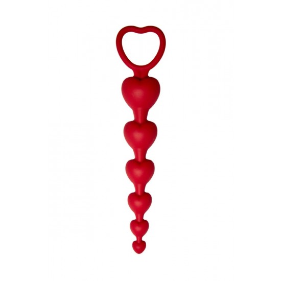 Анальная цепочка Love Beam, диаметр до 3,2 см, длина 19 , цвет бордовый
