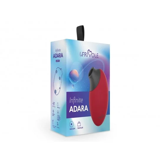 Бесконтактный вакуумный стимулятор клитора Adara, цвет бордовый (INFINITE) 06650