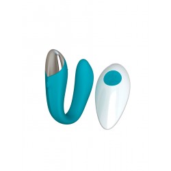 Вибратор для пар с пультом ДУ Fera, цвет морская волна (INFINITE) Вибратор для пар с пультом ДУ Fera, цвет морская волна (INFINITE)